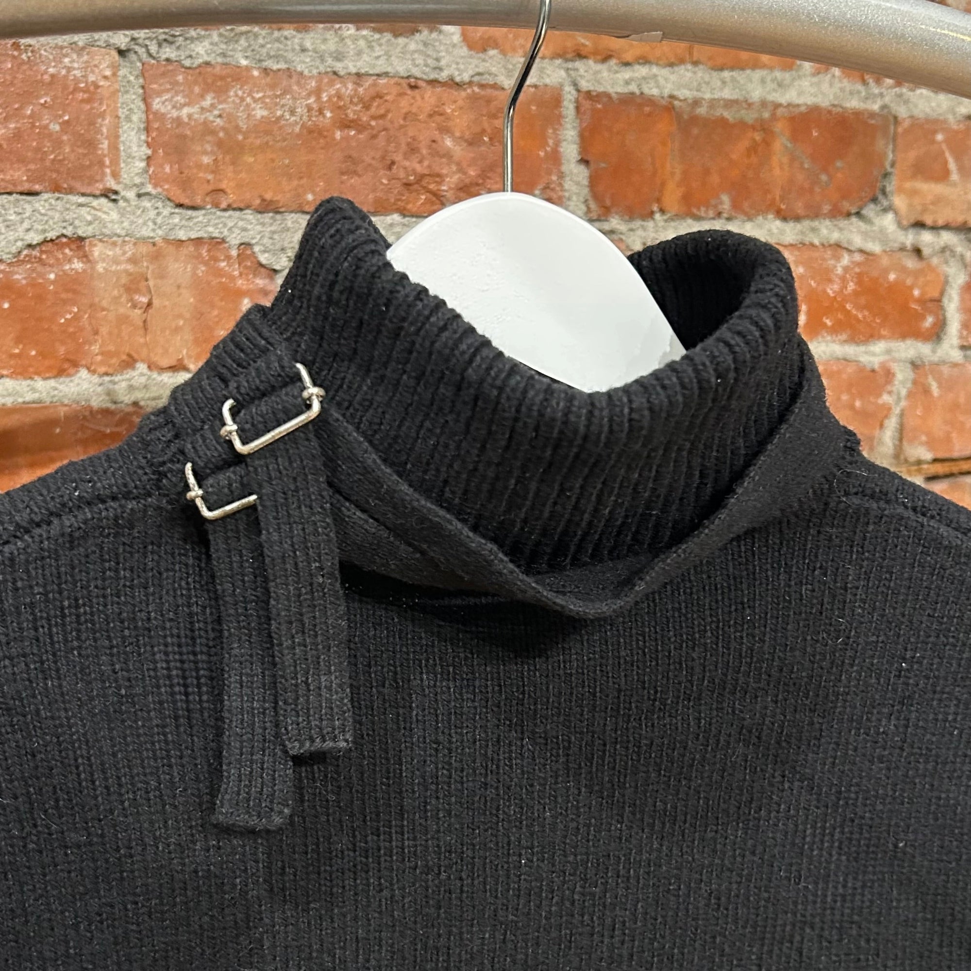 RAF SIMONS DOUBLE STRAP TURTLENECK KNIT ‘BLACK’