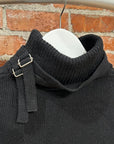 RAF SIMONS DOUBLE STRAP TURTLENECK KNIT ‘BLACK’