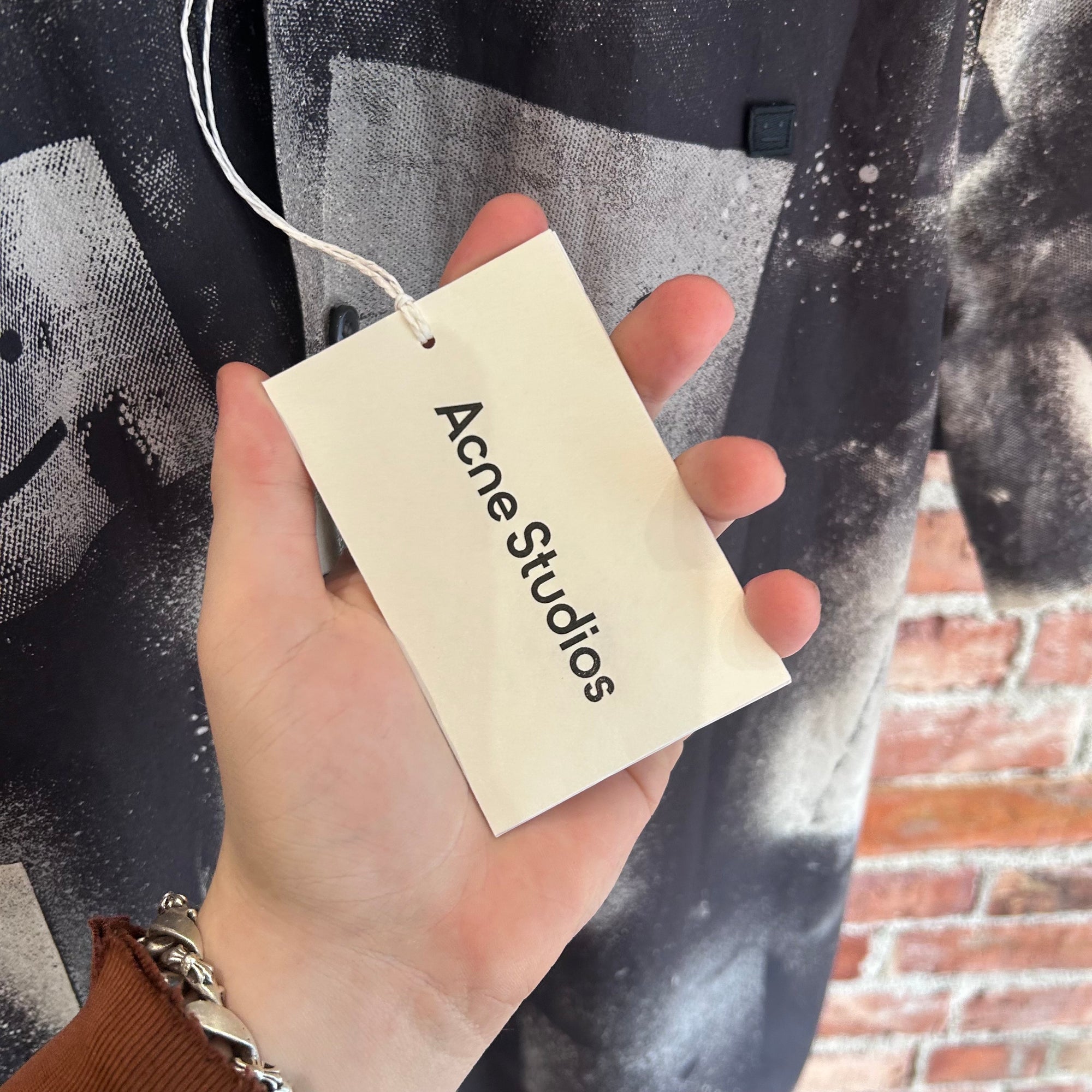 ACNE STUDIOS FACE SPRAY PRINT SHIRT ‘BLACK/GRAY’