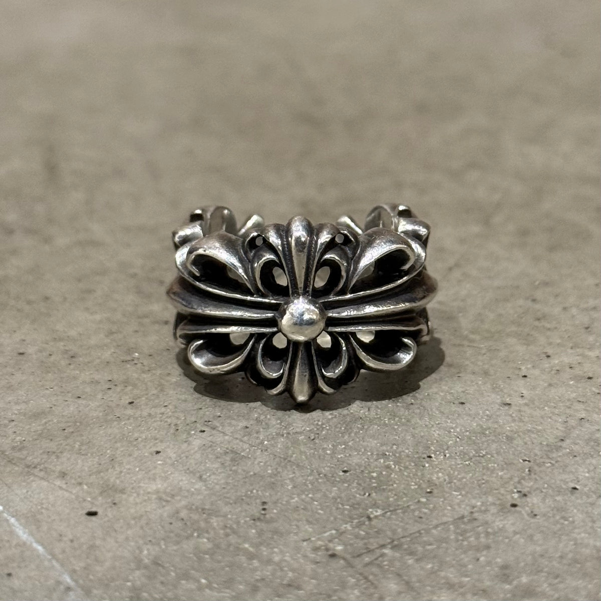 CHROME HEARTS DOUBLE FLORAL RING ‘SILVER’