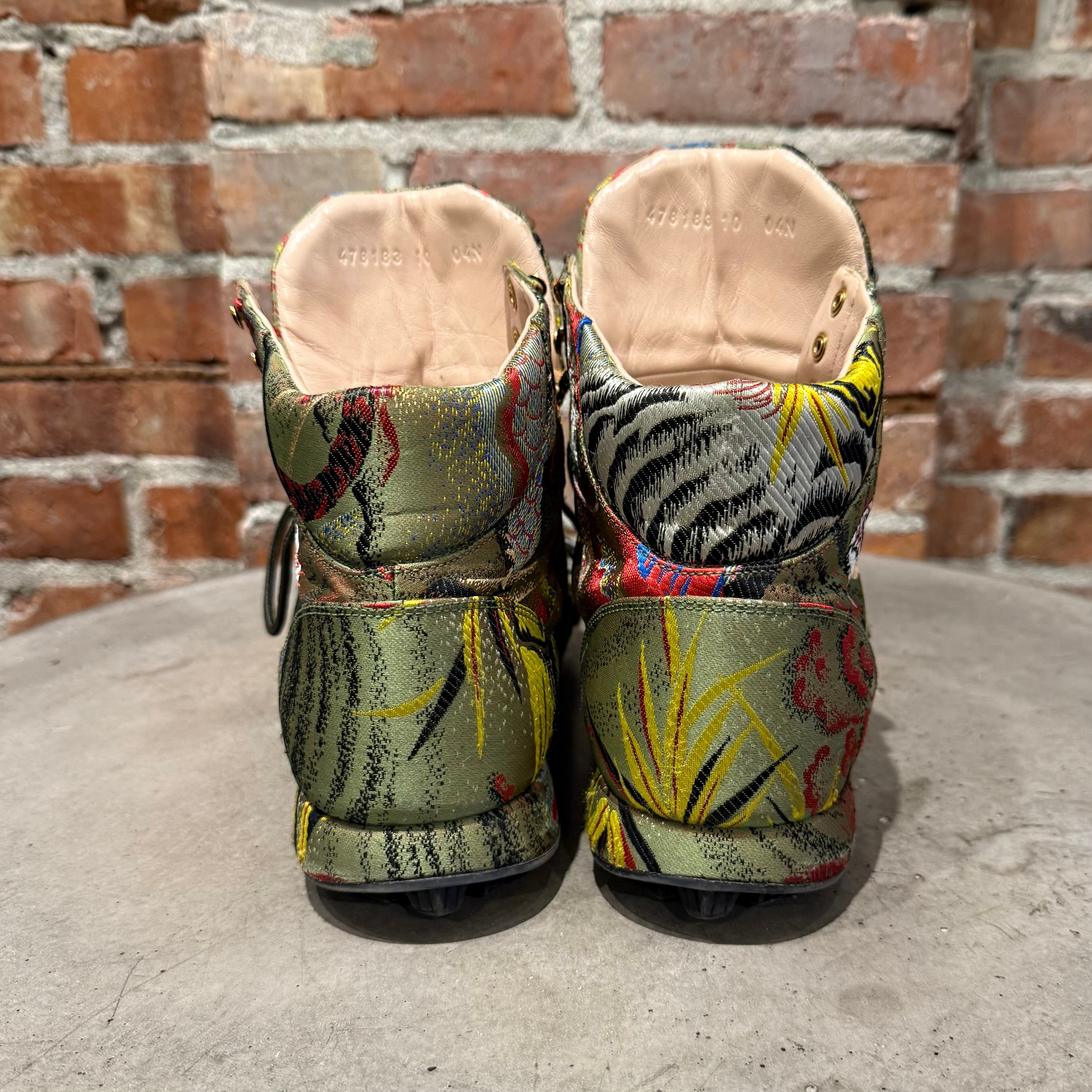 GUCCI JACQUARD SILK HIKING BOOTS 'MULTI' – Sadō Room