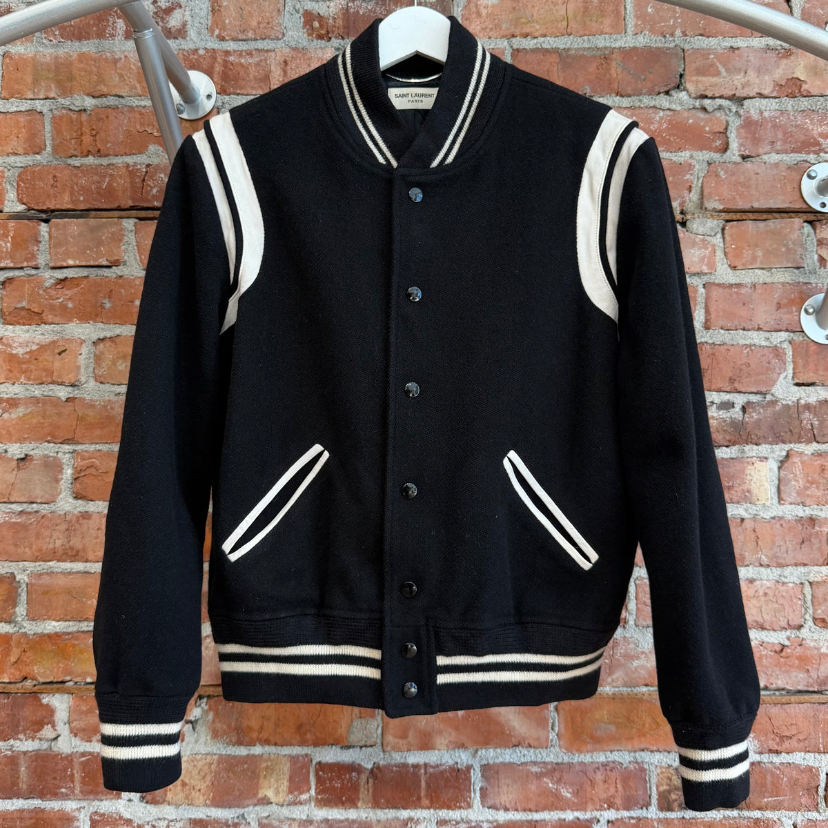 SAINT LAURENT FW13 RUNWAY WOOL TEDDY JACKET ‘BLACK’