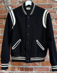 SAINT LAURENT FW13 RUNWAY WOOL TEDDY JACKET ‘BLACK’