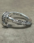 DEAL DESIGN NAIL RING 'SILVER'