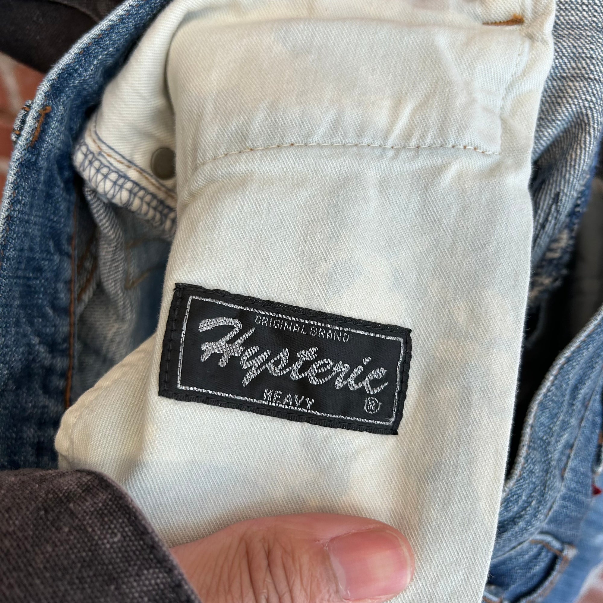 HYSTERIC GLAMOUR DEBBIE SUZIE JOAN KINKY DENIM JEANS ‘DARK BLUE’