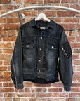 SACAI PANELLED-HYBRID DENIM JACKET ‘BLACK’