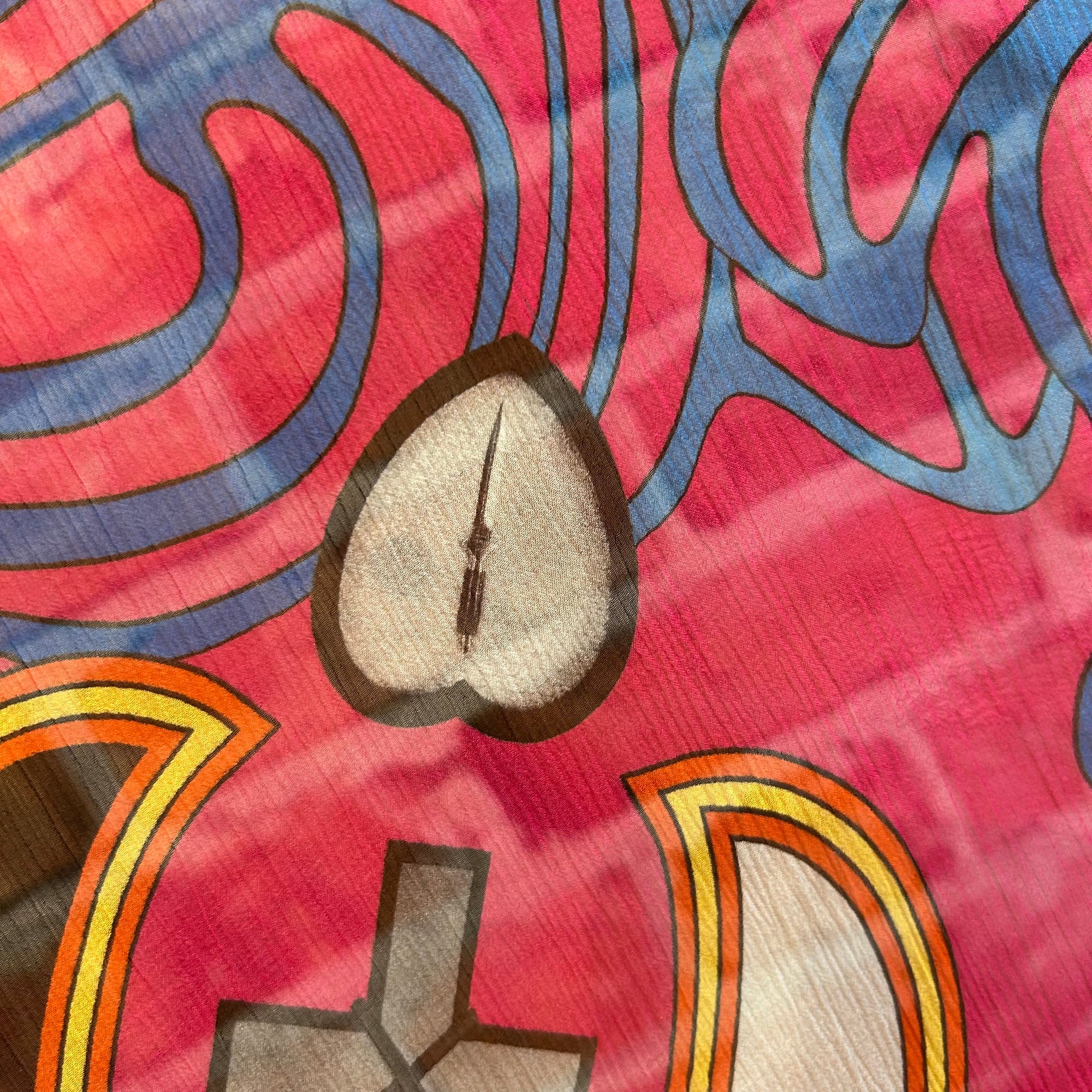 CHROME HEARTS MAPPLETHORPE SILK SCARF ‘PINK’