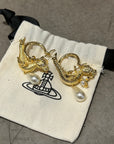 VIVIENNE WESTWOOD LNY DRAGON EARRINGS ‘GOLD’