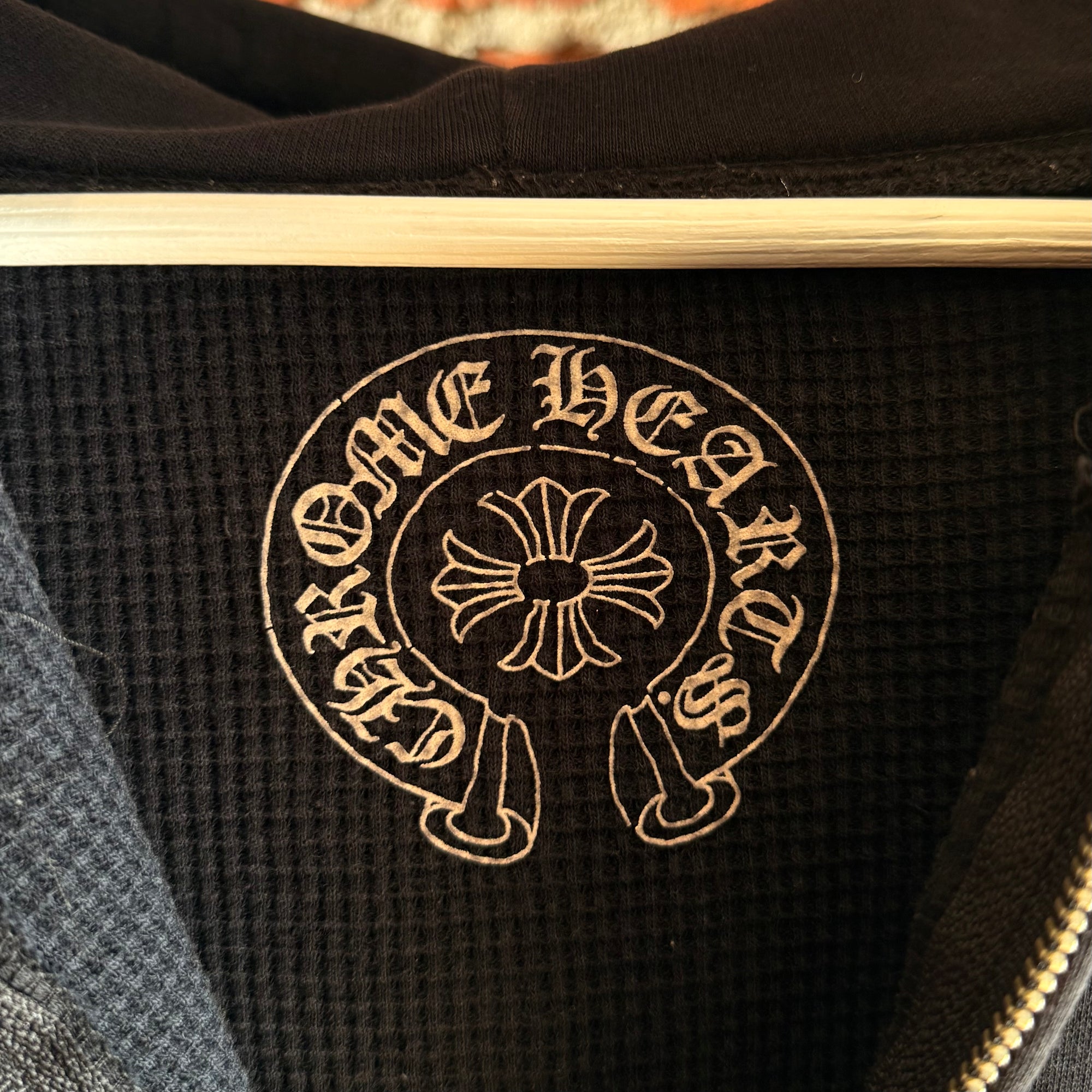 CHROME HEARTS VINTAGE FOTI THERMAL ZIP UP &#39;BLACK&#39;