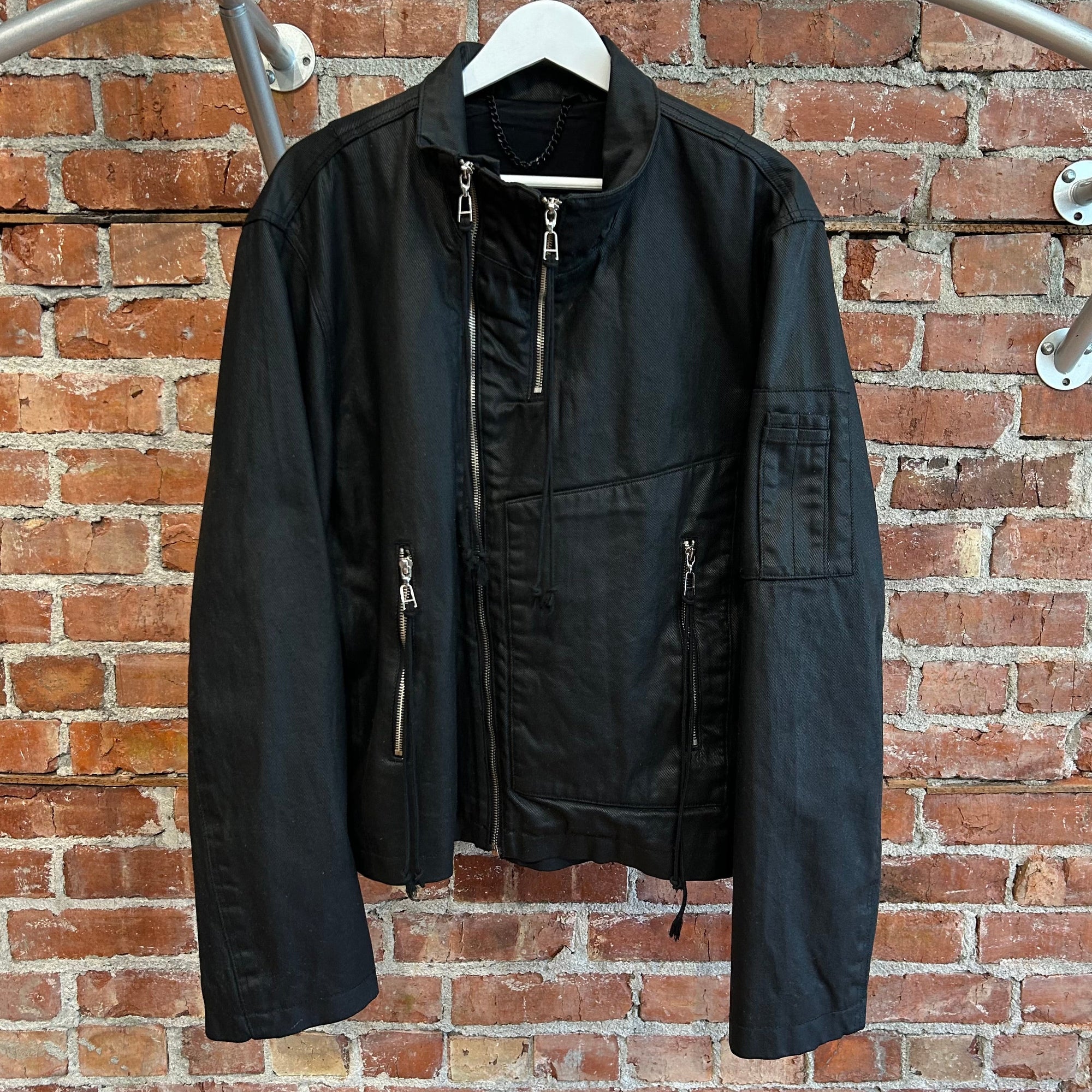 SOMAR PERIL WAXED MOTO JACKET ‘BLACK’