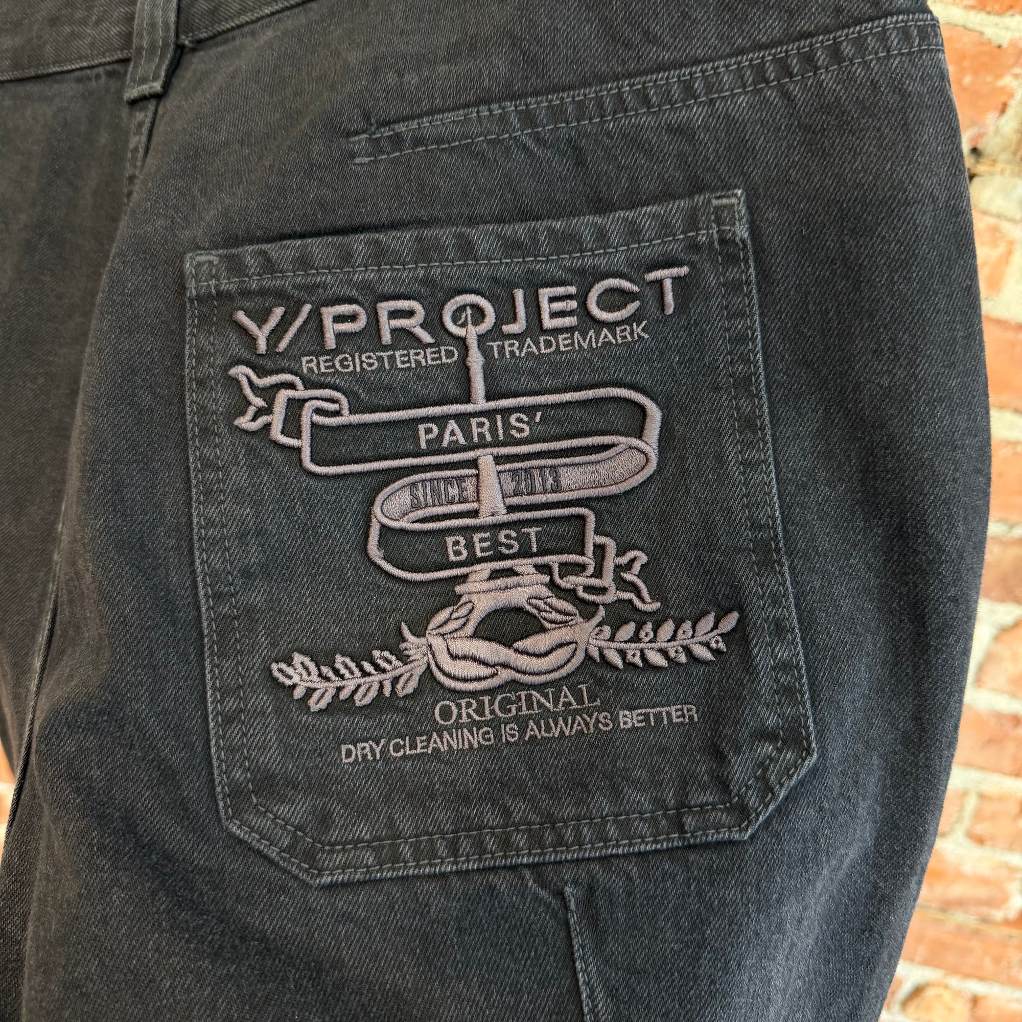 Y-PROJECT EVERGREEN BAGGY WIDE LEG DENIM ‘BLACK’