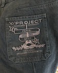 Y-PROJECT EVERGREEN BAGGY WIDE LEG DENIM ‘BLACK’