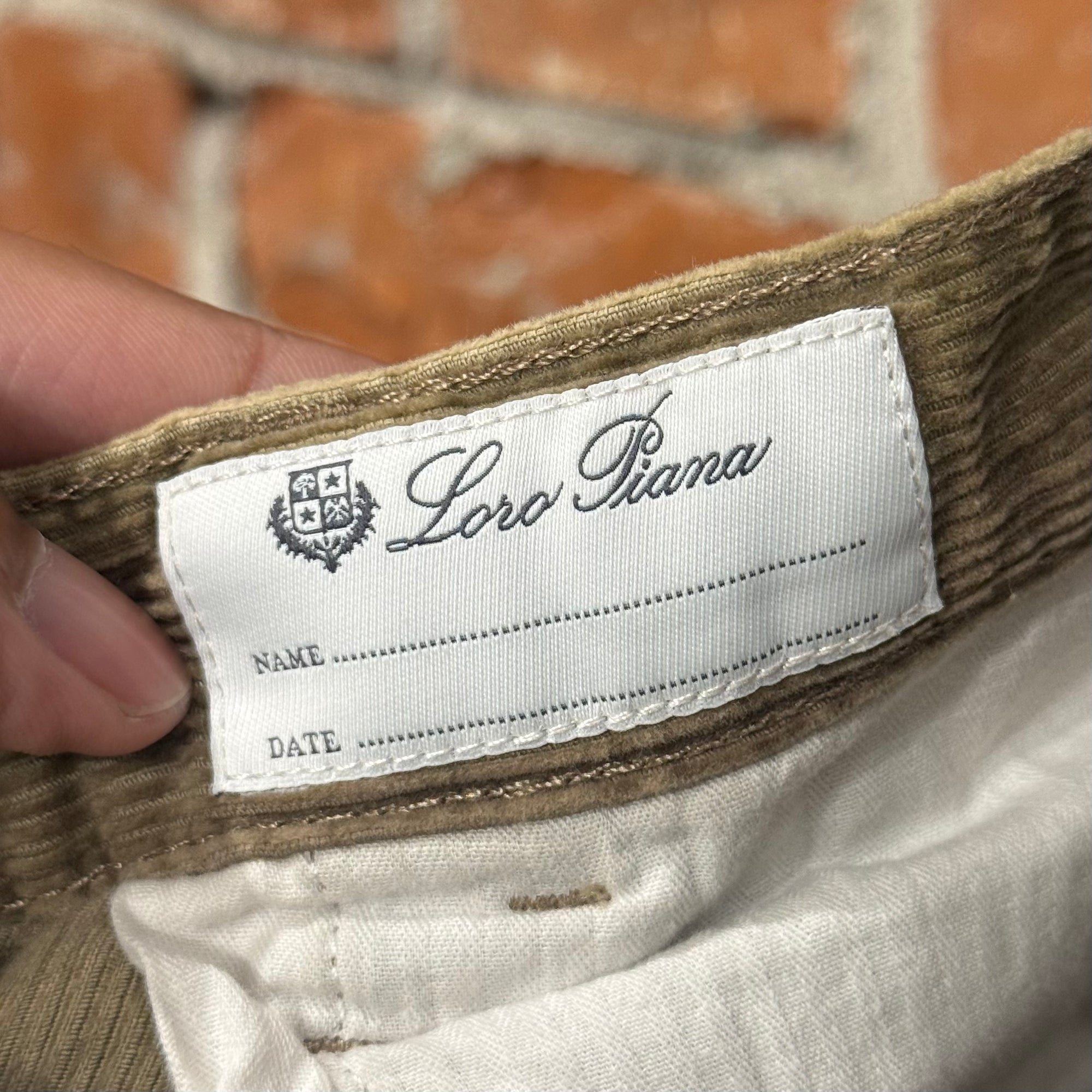 LORO PIANA JARNO STRAIGHT LEG CORDUROY PANTS ‘DUST'