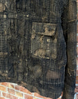 KAPITAL BORO TEA CORE TYPE-1 DENIM JACKET ‘BLACK/BROWN’