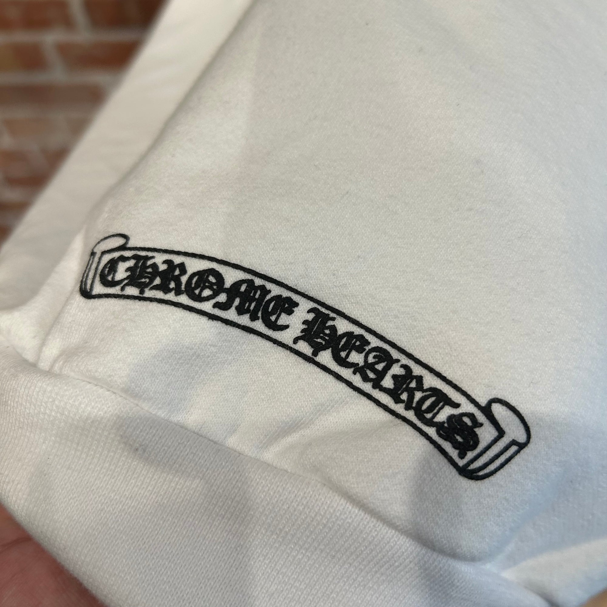 CHROME HEARTS HORSESHOE FLORAL ZIP HOODIE ‘WHITE’