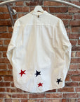 VISVIM CUBISM STAR PATCH SHIRT ‘WHITE’