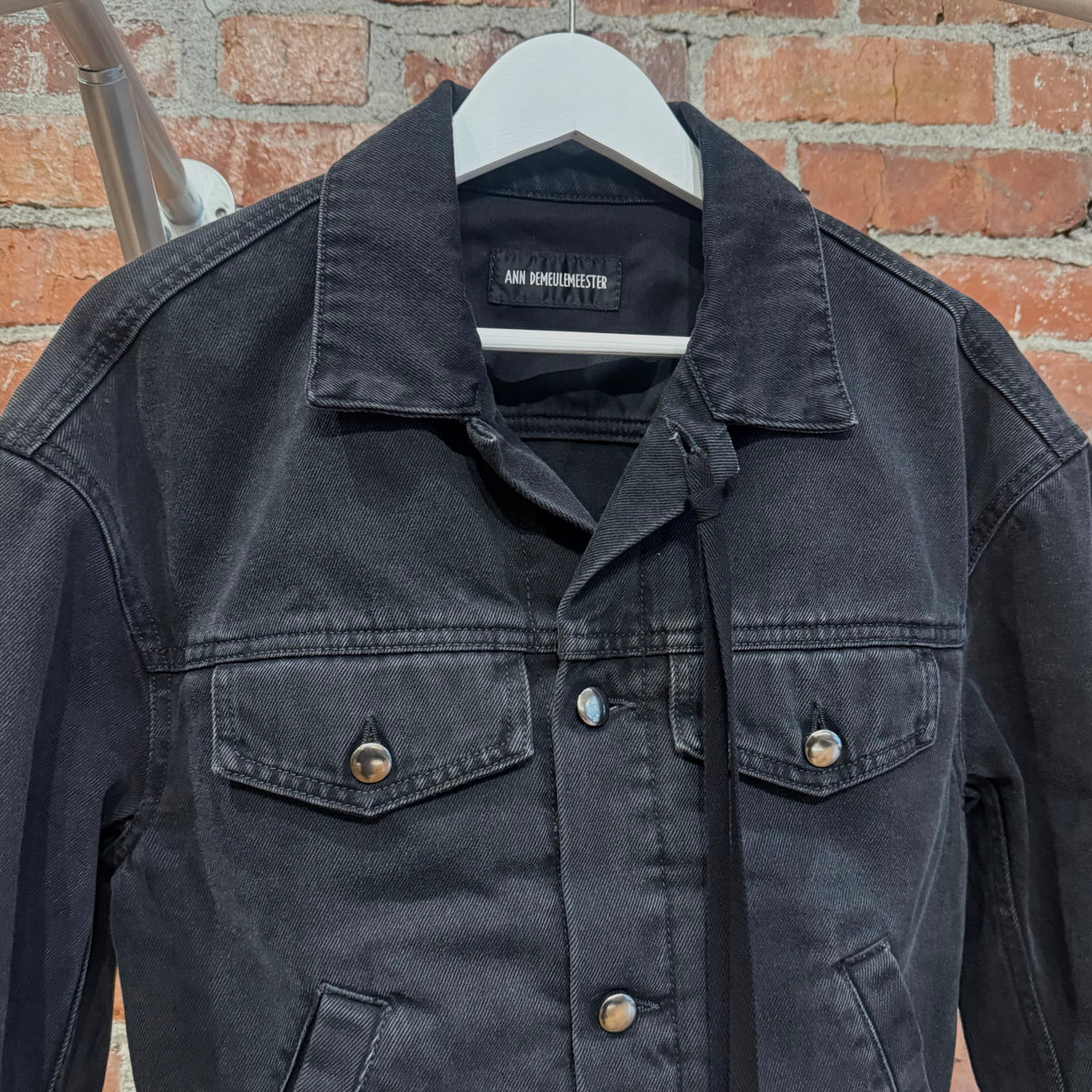 ANN DEMEULEMEESTER STANDARD RAF DENIM JACKET ‘BLACK’