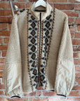 STUSSY LIMA JACQUARD SHERPA JACKET ‘CREAM/BROWN’