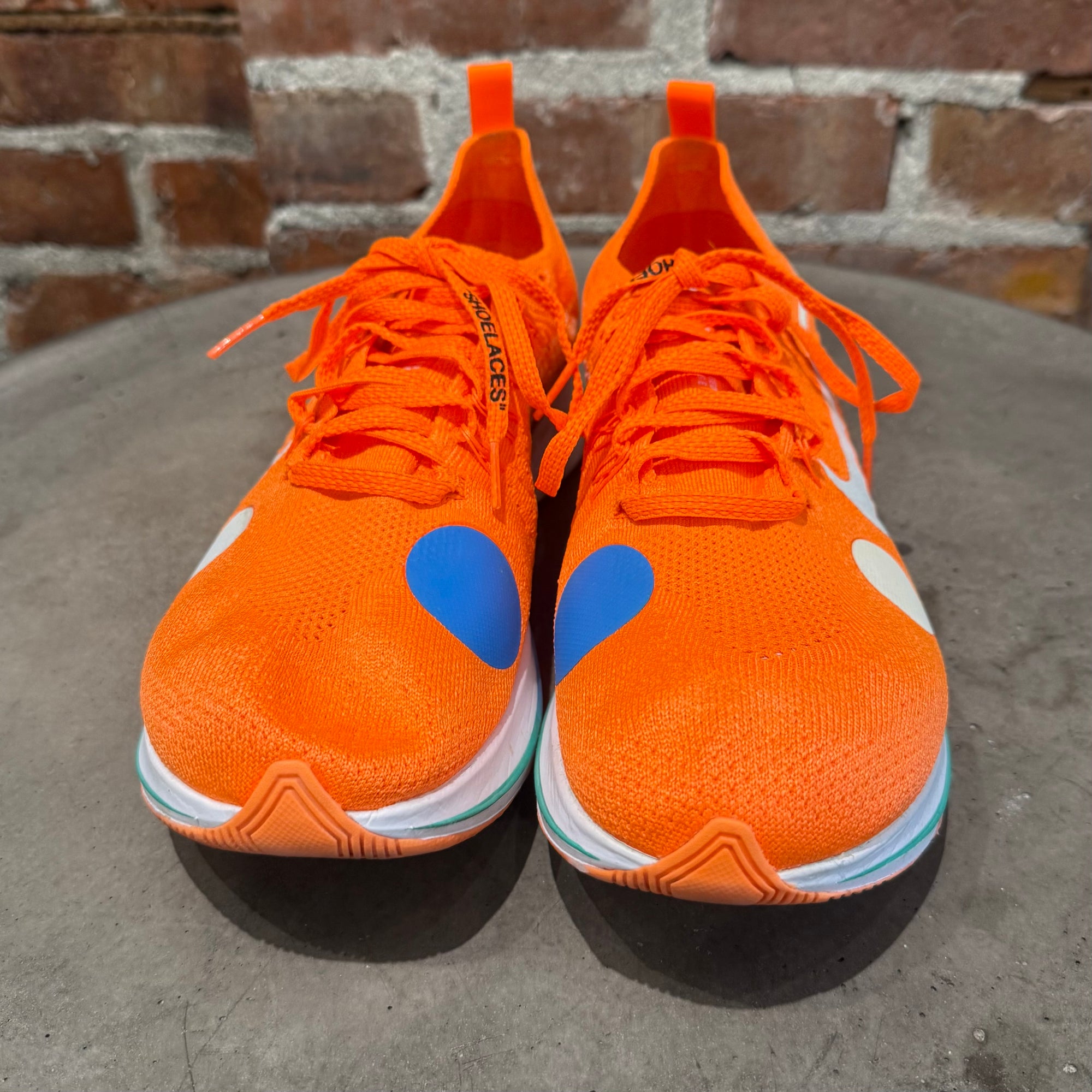 OFF WHITE X NIKE MERCURIAL ZOOM FLY SNEAKERS ‘ORANGE’