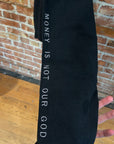 NEIGHBORHOOD HEAVY MONEY IS NOT OUR GOD CREWNECK ‘BLACK’