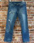EVISU LOT 005 OFFSET GULL PRINT DENIM ‘BLUE/IVORY’