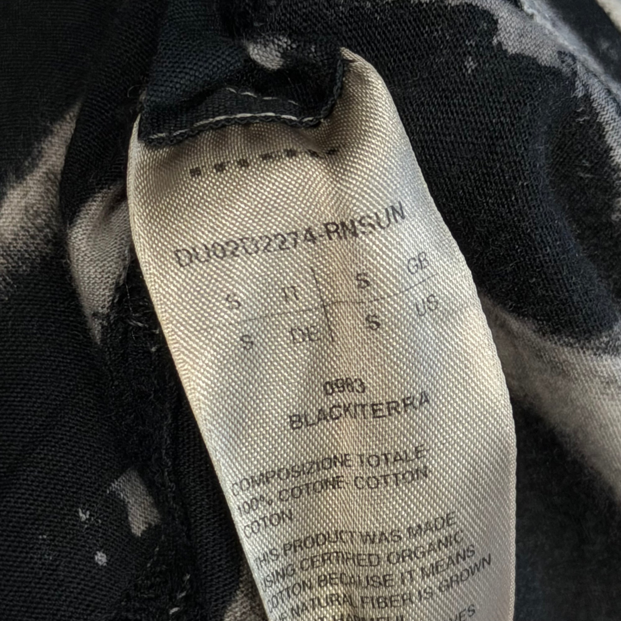 RICK OWENS DRKSHDW BLEACH GRADIENT LEVELS TEE ‘MULTI’