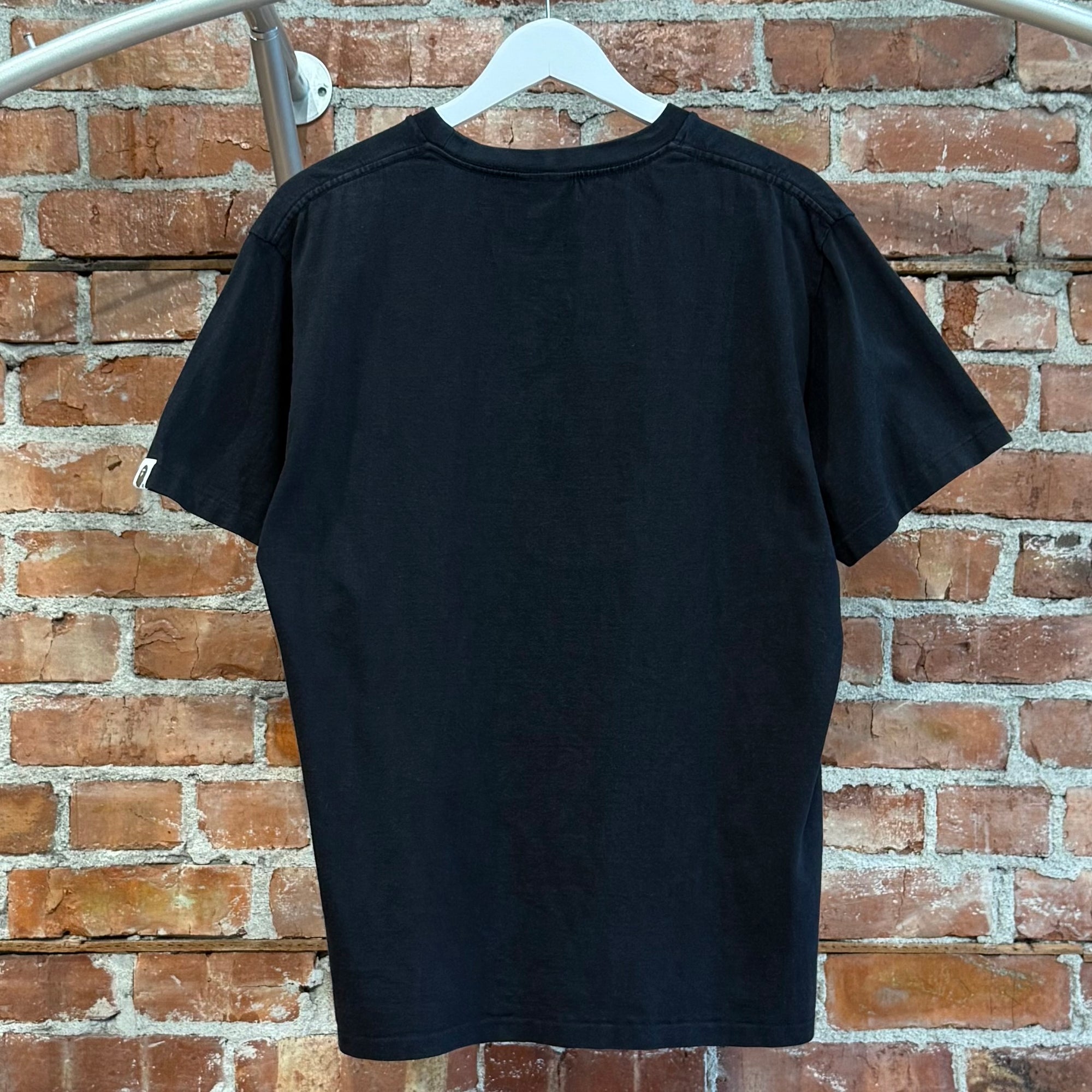 BAPE CAMO APE HEAD COLLEGIATE TEE ‘BLACK/RED’