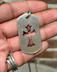 CHROME HEARTS LARGE CROSS DOGTAG ‘SILVER’