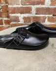 RICK OWEN x BIRKENSTOCK BOSTON LEATHER MULES ‘BLACK’