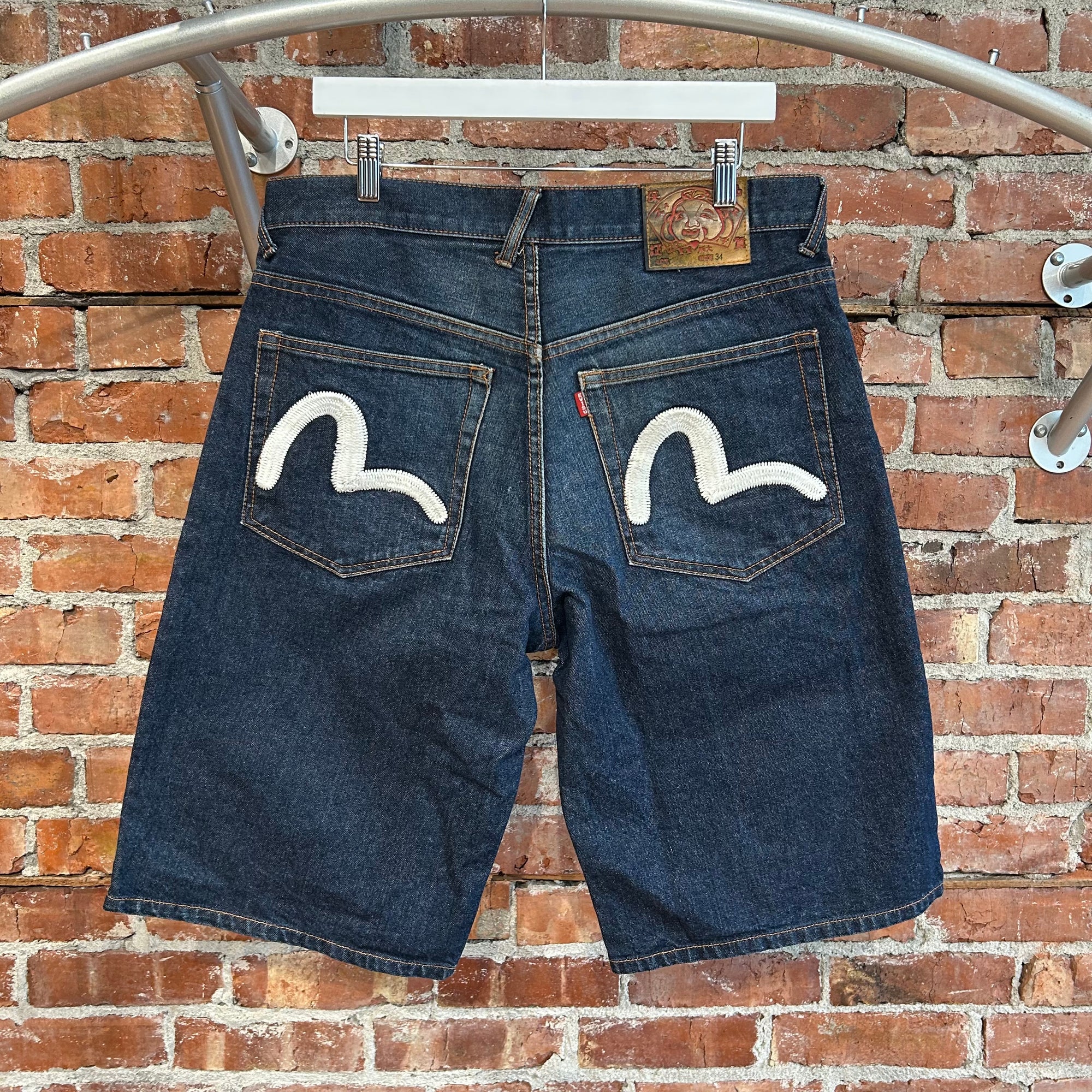 EVISU CHAINSTITCH GULL SHORTS 'INDIGO'