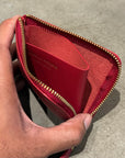 COMME DES GARÇON FULL ZIP LEATHER WALLET ‘RED’