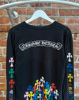 CHROME HEARTS MULTICOLOR CEMETERY CROSS LONGSLEEVE ‘BLACK/MULTI’
