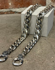 DEAL DESIGN DOUBLE KG CLIP CUBAN WALLET CHAIN ‘SILVER’