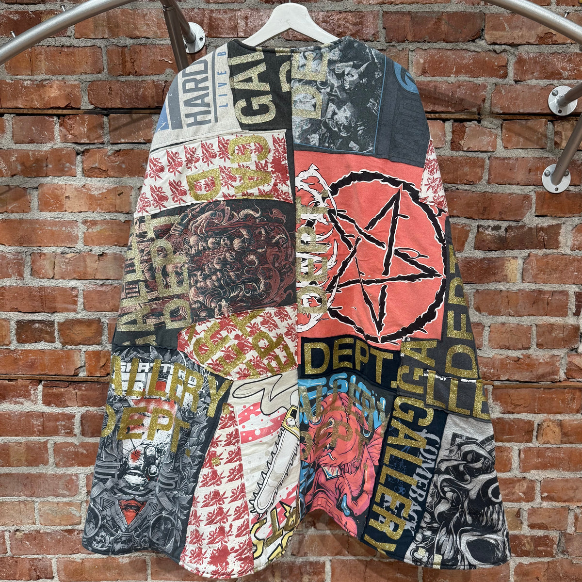 GALLERY DEPT. DR OCT 1 OF 1 PATCHWORK CAPE ‘MULTI’