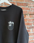 STUSSY 8-BALL CREWNECK ‘BLACK’