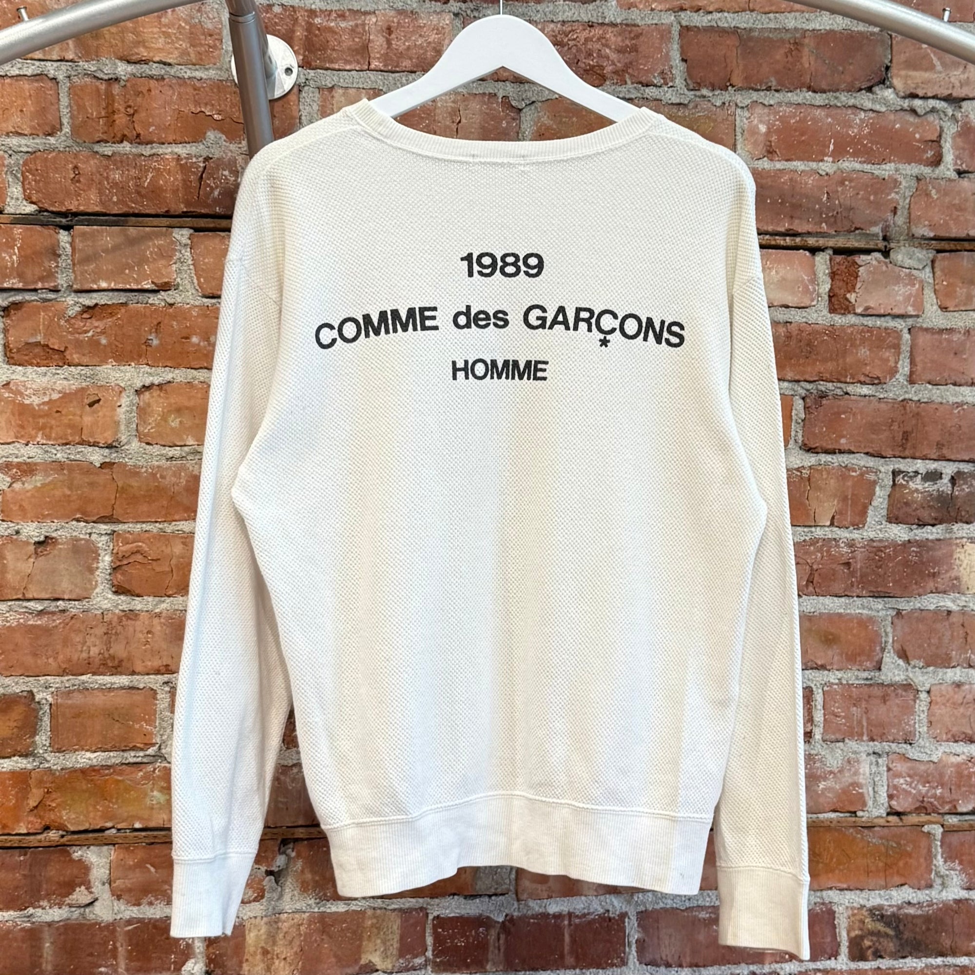 COMME DES GARÇON HOMME 1989 STAFF THERMAL ‘WHITE’