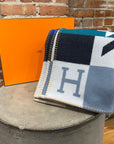 HERMES AVALON JUMP’H JACQUARD WOOL CASHMERE THROW BLANKET ‘MULTI’