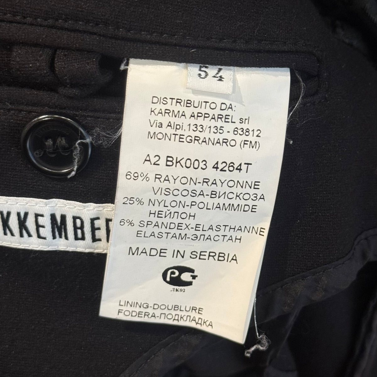 DIRK BIKKEMBERGS HOODED RAYON JACKET ‘BLACK’