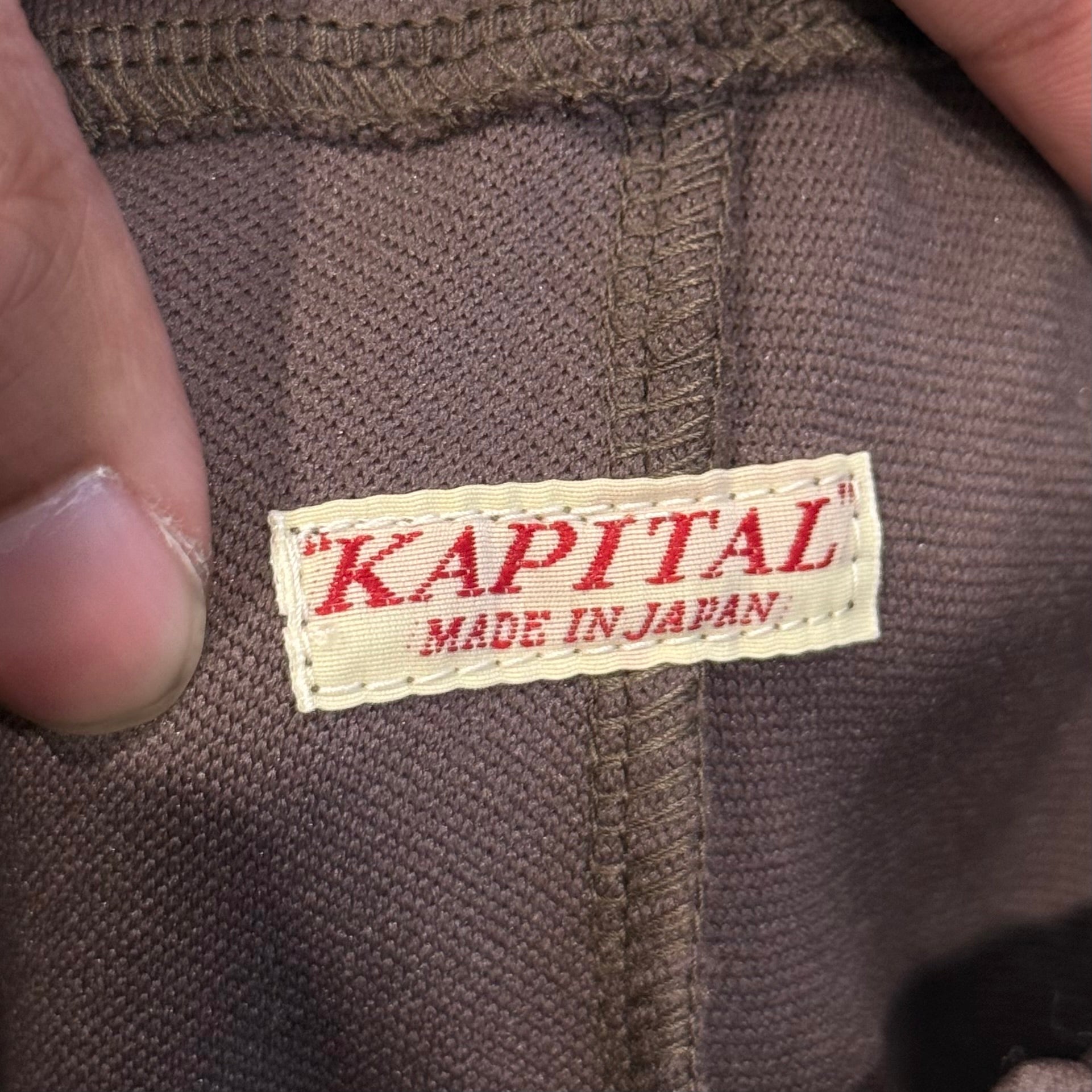 KAPITAL STUNTMAN FLARED TRACK PANTS ‘BROWN’