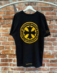 CHROME HEARTS PLUS CROSS POCKET TEE ‘BLACK/YELLOW’