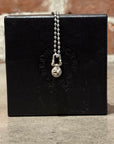 CHROME HEARTS RHODIUM CROSS BALL ZIPPER PENDANT ‘SILVER’