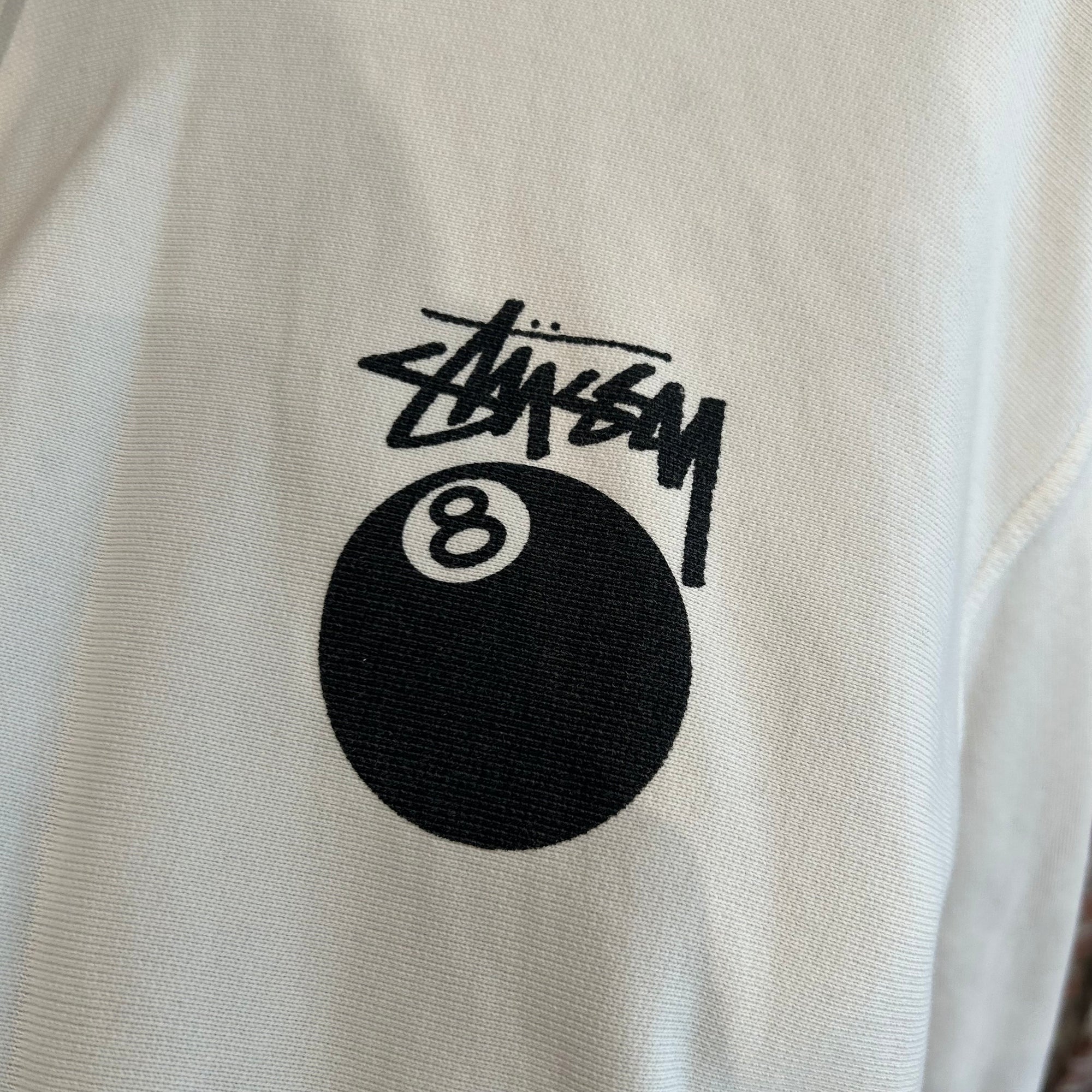 STUSSY 8-BALL PULLOVER HOODIE ‘WHITE’