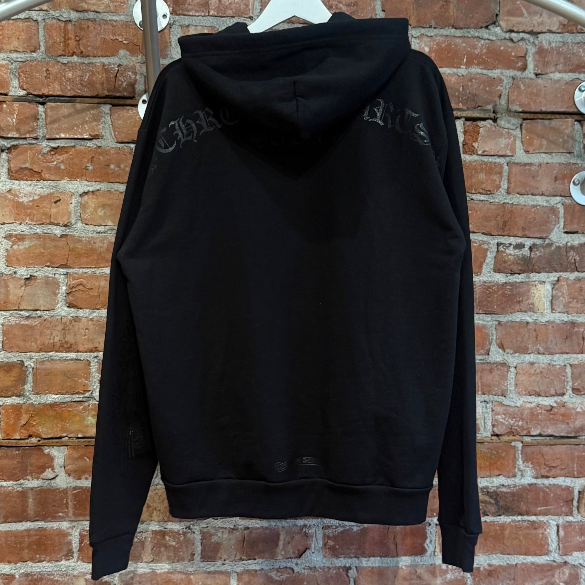 CHROME HEARTS FLORAL HORSESHOE PULLOVER HOODIE ‘BLACK’