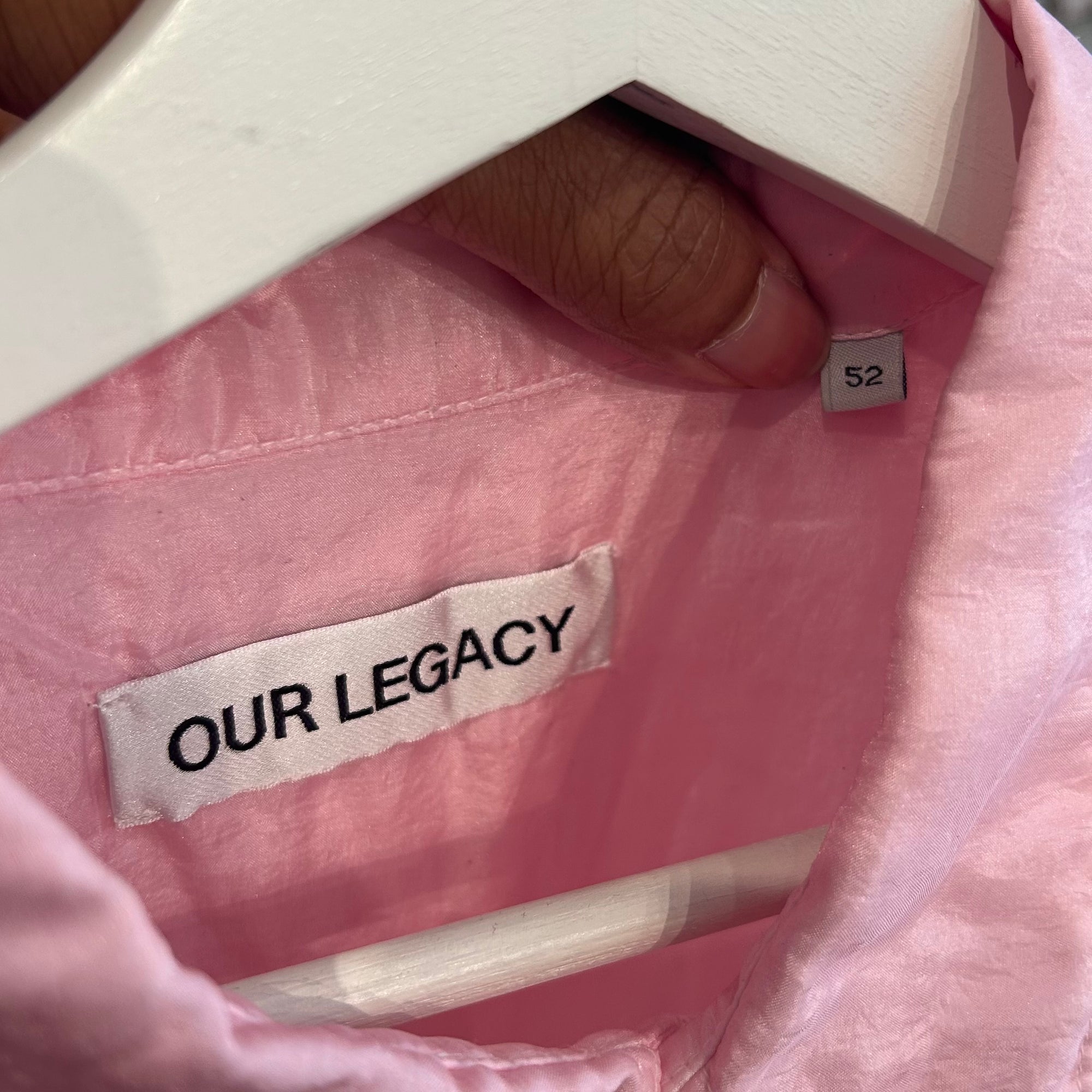 OUR LEGACY DARLING COTTON SILK SHIRT ‘BABY PINK’