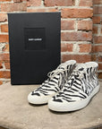 SAINT LAURENT ZEBRA CANVAS SNEAKERS ‘BLACK/WHITE’