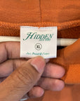 HIDDEN NY EMBROIDERED LOGO HOODIE ‘BURNT ORANGE’