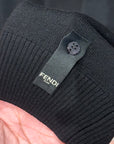 FENDI LOGO MOCKNECK KNIT SWEATER ‘BLACK’