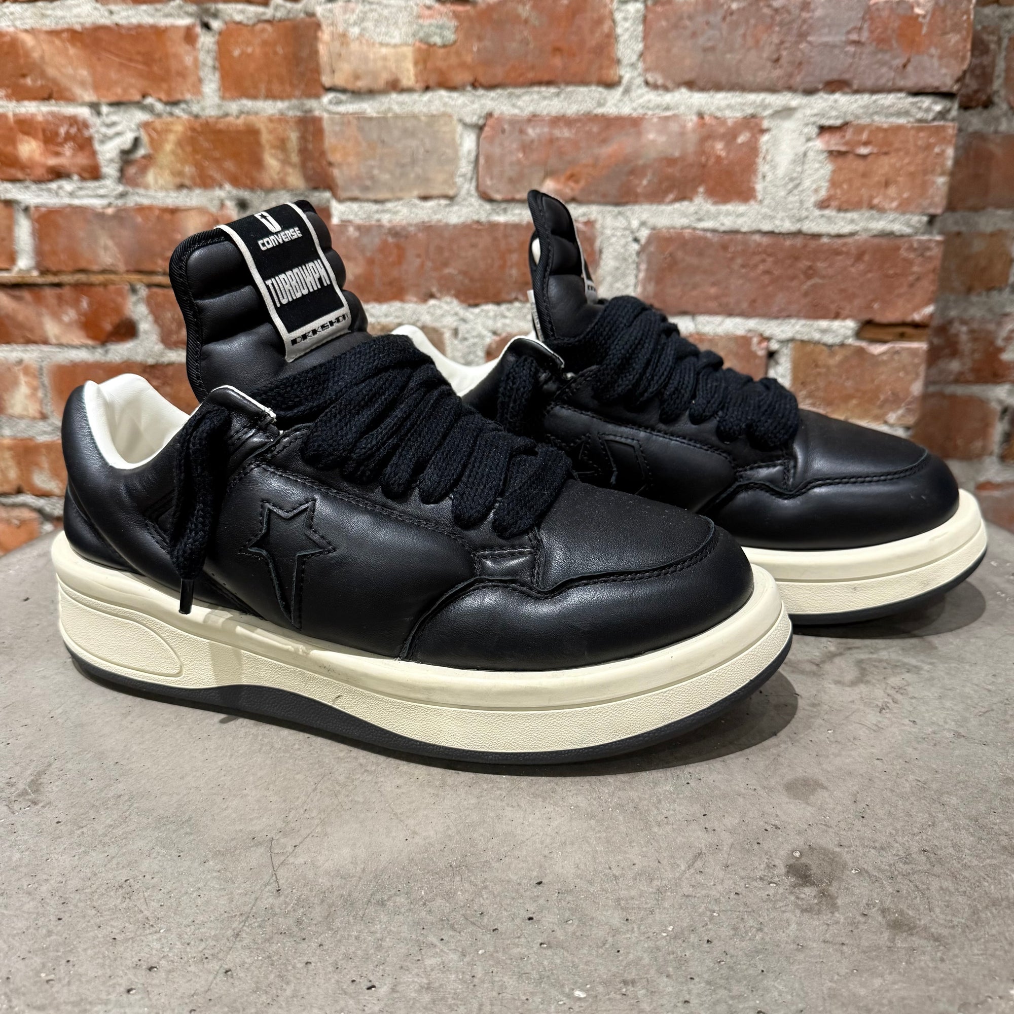 RICK OWENS CONVERSE TURBOWPN LOW SNEAKERS ‘BLACK’
