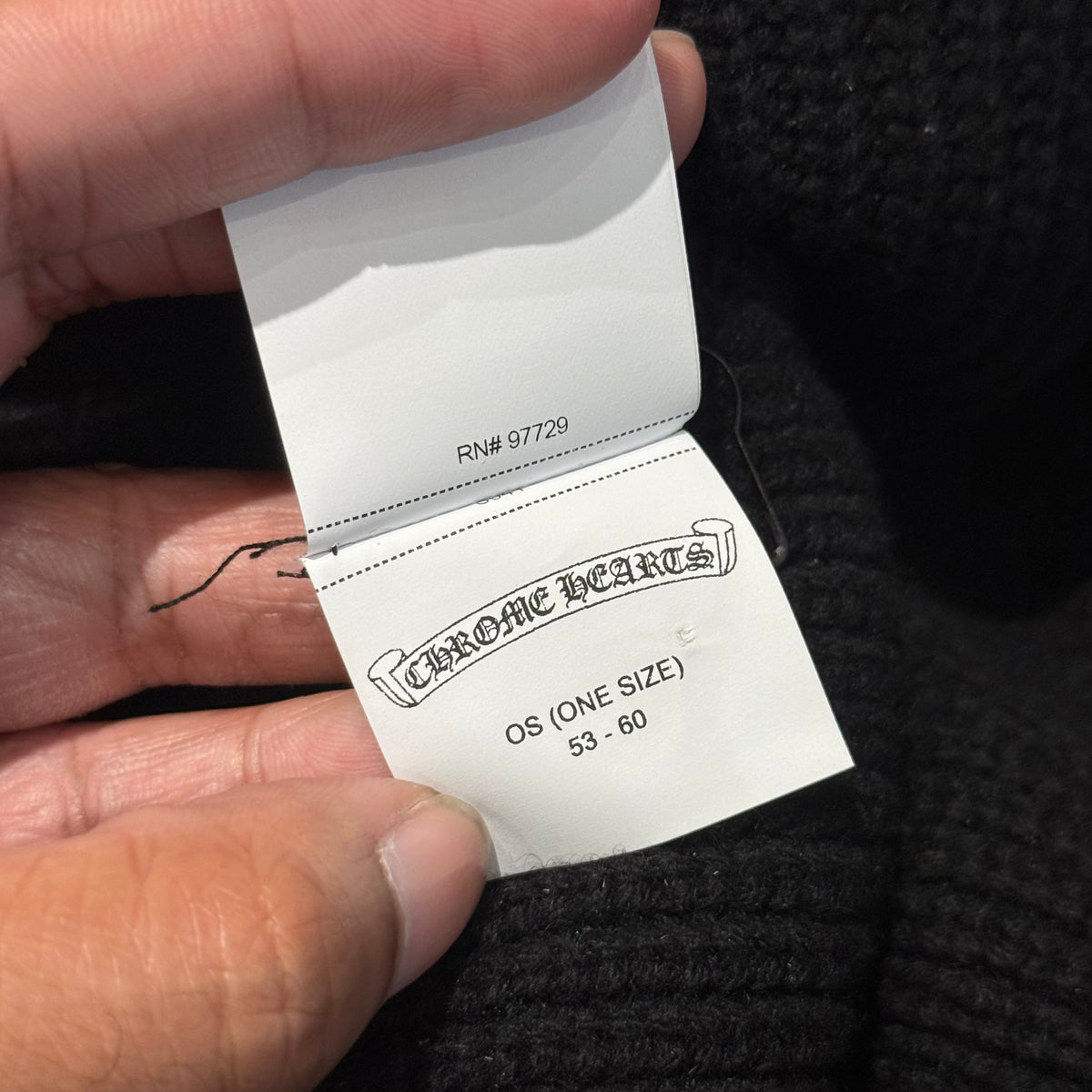 CHROME HEARTS TRIPLE STAR PATCH CASHMERE BEANIE ‘BLACK’