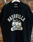 HYSTERIC GLAMOUR NASHVILLE PIN UP RUGBY SHIRT ‘BLACK’